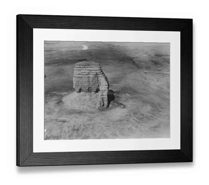 Framed Print : Original caption: An amazing survival. Aerial view of the tower of Babel as it appears today Framed Print : Original caption: An amazing survival. Aerial view of the tower of Babel as it appears today