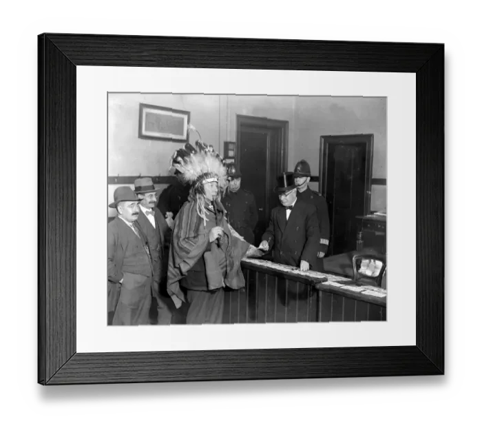 Framed Print : Share out of the new tabernacle society. Sir George Royle, the President, attired