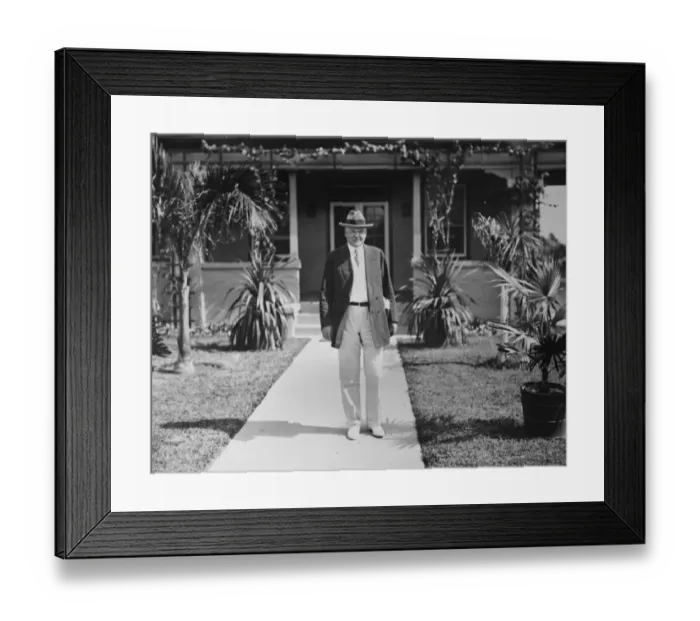 Framed Print : President - Elect Herbert Hoover, at his Penny Estate. 12 February 1929 Framed Print : President - Elect Herbert Hoover, at his Penny Estate. 12 February 1929