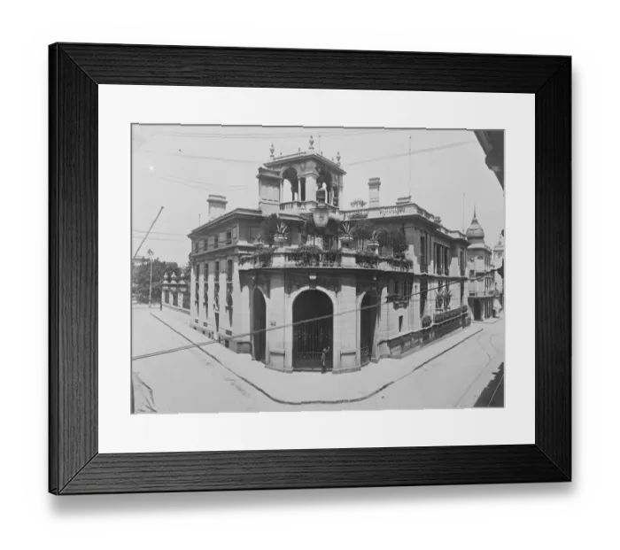 Framed Print : House of Senr Felix Ortiz De Faranco, residence of the Prince of Wales. Built by Framed Print : House of Senr Felix Ortiz De Faranco, residence of the Prince of Wales. Built by