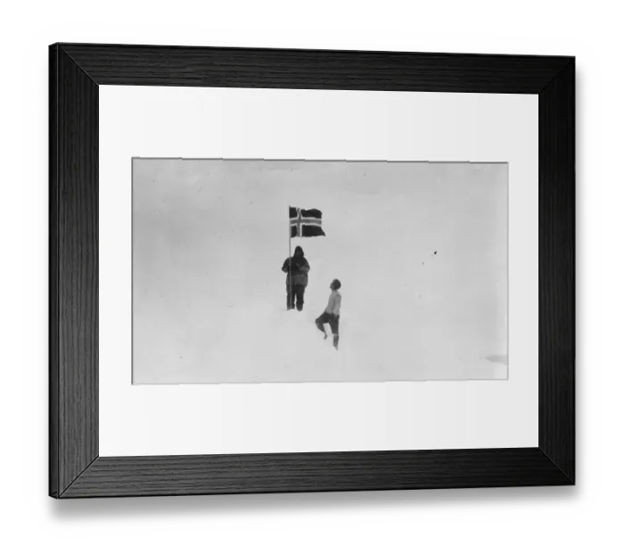 Framed Print : The polar flight Placing the flag in position 6 July 1925