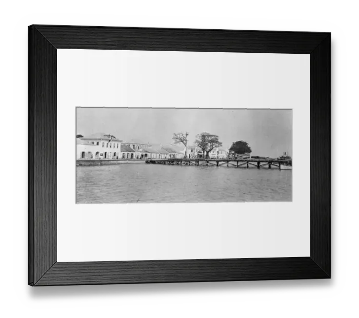 Framed Print : Gambia, Bathurst. The river frontage. 1 April 1925 Framed Print : Gambia, Bathurst. The river frontage. 1 April 1925