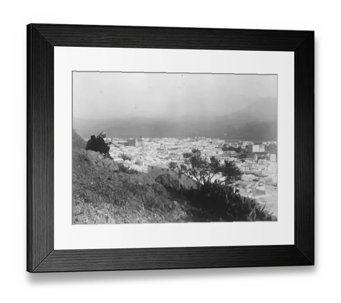 Framed Print : Claimed by Abd el Krim. Tetuan. The historic and typical Moorish town, to which Framed Print : Claimed by Abd el Krim. Tetuan. The historic and typical Moorish town, to which