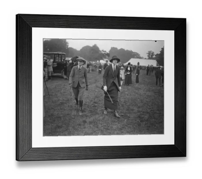 Framed Print : Beaufort hunt gymkhana at Badminton. The young Earl of Erne and his sister Framed Print : Beaufort hunt gymkhana at Badminton. The young Earl of Erne and his sister