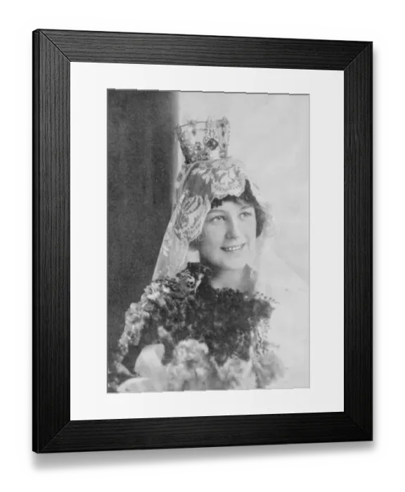 Framed Print : Swedens Society Bride of the Year Miss Gorel Elizabeth Hintfeldt, of Sweden who Framed Print : Swedens Society Bride of the Year Miss Gorel Elizabeth Hintfeldt, of Sweden who