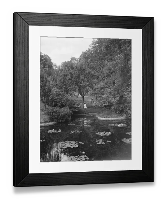 Framed Print : The lake at Oakhill. 1928