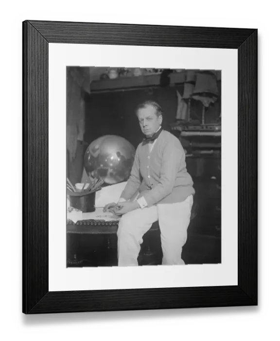Framed Print : Dr William Nicholson, the painter designing costumes for Polly sequel to Framed Print : Dr William Nicholson, the painter designing costumes for Polly sequel to