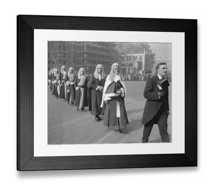 Framed Print : Michaelmas Law Sittings : Judges attend Westminster Abbey service. Justice MacKinnon Framed Print : Michaelmas Law Sittings : Judges attend Westminster Abbey service. Justice MacKinnon