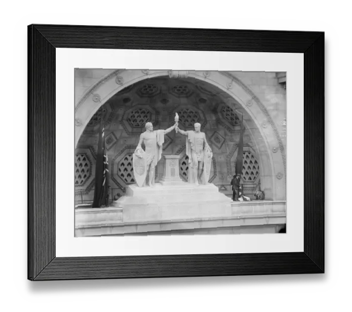 Framed Print : Earl Balfour unveils group of sculpture at Bush House, Strand. 4 July 1925 Framed Print : Earl Balfour unveils group of sculpture at Bush House, Strand. 4 July 1925