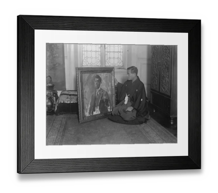 Framed Print : Gonnoske Komai, the Japanese poet at home ( 73 Harcourt Terrace, South Kensington ) Framed Print : Gonnoske Komai, the Japanese poet at home ( 73 Harcourt Terrace, South Kensington )