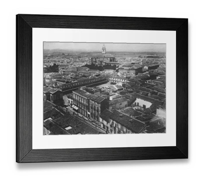 Framed Print : Military revolt against Spanish dictator. A general view of Ciudad Real. 30