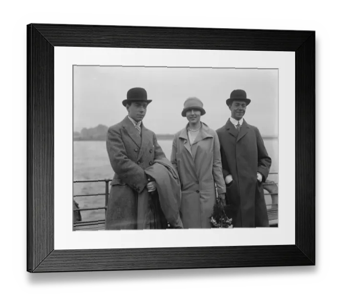 Framed Print : Princess Ingrid and her brothers arrive. Princess Ingrid with her brothers Prince Gustav Adolf Framed Print : Princess Ingrid and her brothers arrive. Princess Ingrid with her brothers Prince Gustav Adolf