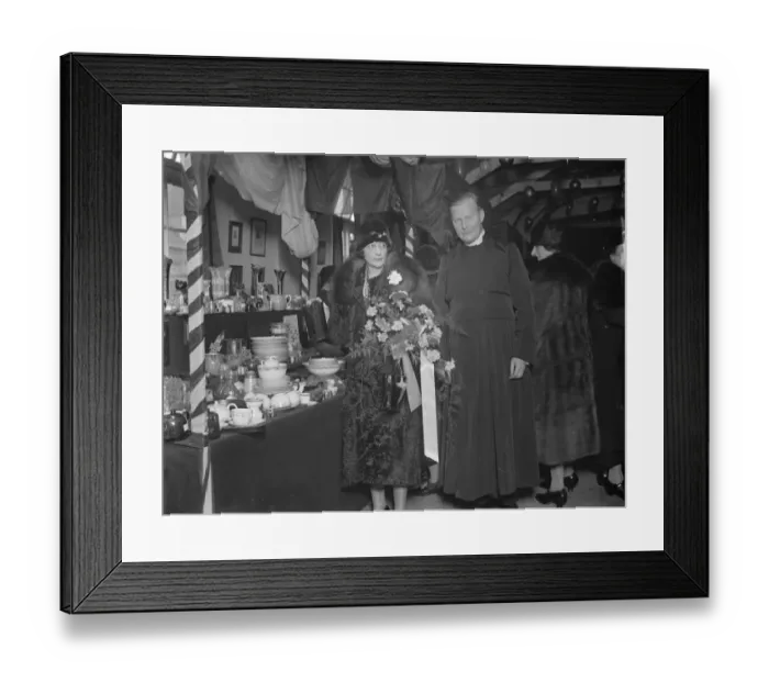 Framed Print : Rainbow fair opened by Lady Beatty at the Parish Hall, Hampstead, in aid of funds Framed Print : Rainbow fair opened by Lady Beatty at the Parish Hall, Hampstead, in aid of funds