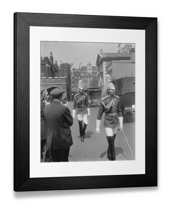 Framed Print : Ling Leaves at St James Palace The Marquis of Blandford in his Life Guards uniform Framed Print : Ling Leaves at St James Palace The Marquis of Blandford in his Life Guards uniform