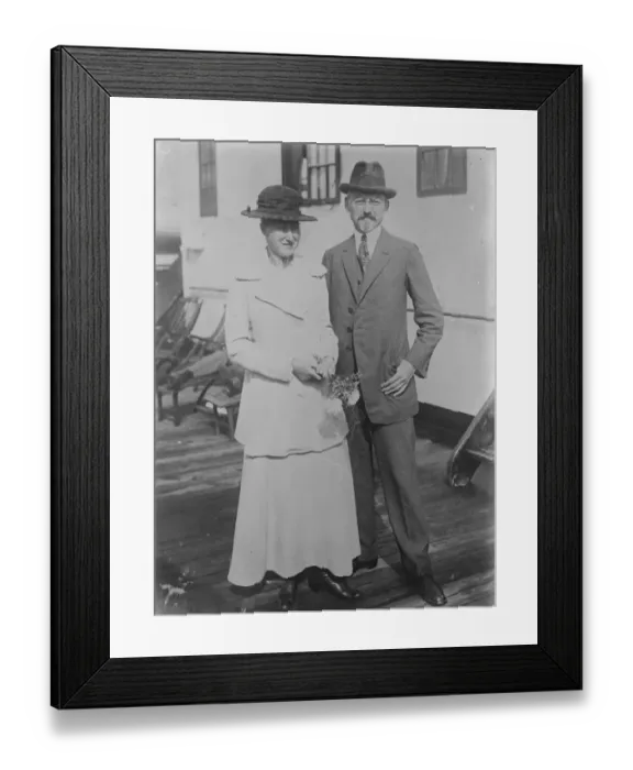 Framed Print : German Ambassador and his wife back in the States. The German Ambassador Otto Wiedfelt Framed Print : German Ambassador and his wife back in the States. The German Ambassador Otto Wiedfelt