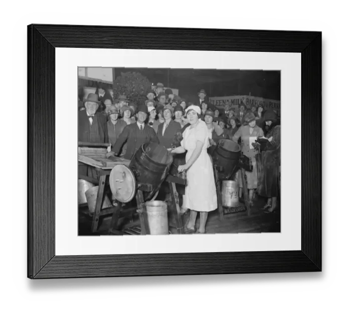 Framed Print : At the Dairy Show at Agricultural Hall, London. Miss N E Thomas ( Monmouth ) Framed Print : At the Dairy Show at Agricultural Hall, London. Miss N E Thomas ( Monmouth )