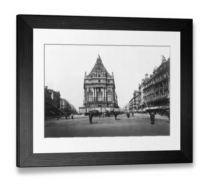 Framed Print : Brussels, Belgium. Boulevard du Nord et de la Senne. 19 April 1923 Framed Print : Brussels, Belgium. Boulevard du Nord et de la Senne. 19 April 1923