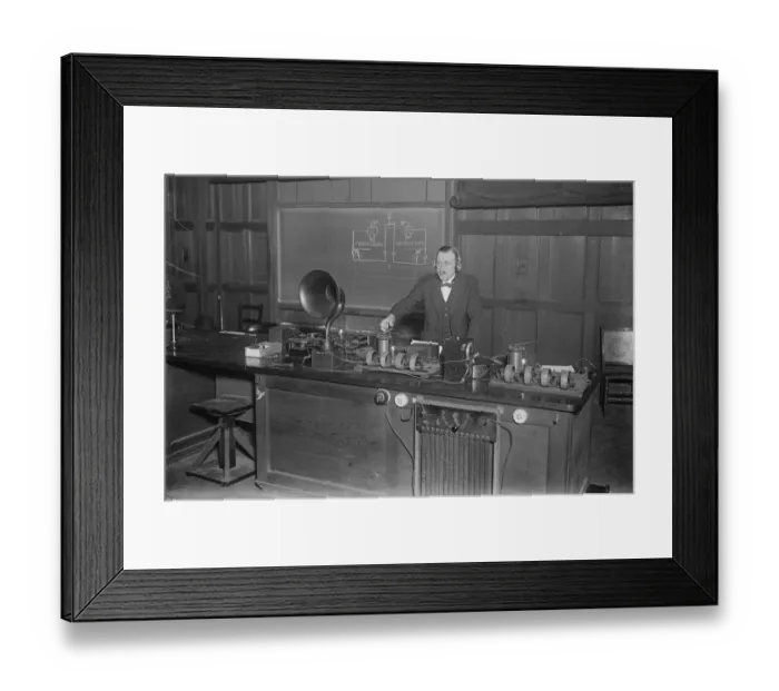 Framed Print : The new wireless language. Mr W Eccles, Professor of applied Physics and Electrical
