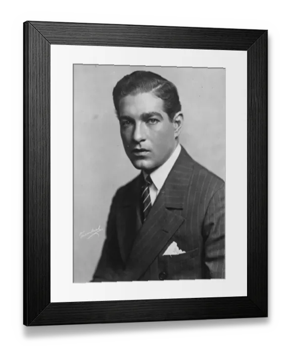 Framed Print : Popular film star seriously injured in motor smash. A cable from Los Angeles reports Framed Print : Popular film star seriously injured in motor smash. A cable from Los Angeles reports
