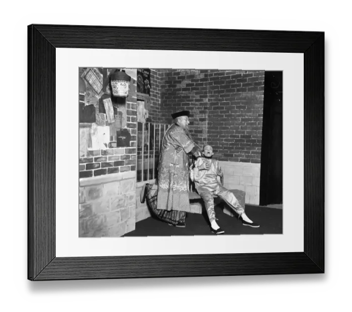 Framed Print : The Cat and the Cherub at the Stansted Theatre. Mr Ralph Alderson as, Wing Framed Print : The Cat and the Cherub at the Stansted Theatre. Mr Ralph Alderson as, Wing