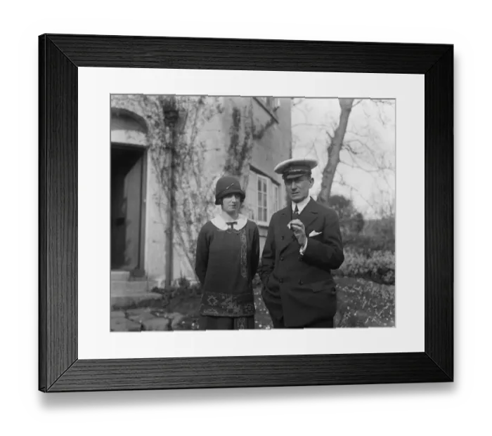 Framed Print : Senatore Marconis visit to Cornwall. Senatore Marconi and Miss Elizabeth Paynter Framed Print : Senatore Marconis visit to Cornwall. Senatore Marconi and Miss Elizabeth Paynter