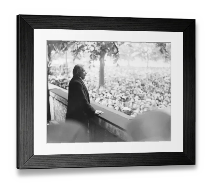 Framed Print : Mr David Lloyd George speaking 1921