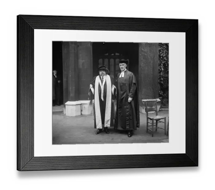 Framed Print : M Painleve, French Minister of war, receives honorary degree at Cambridge. M
