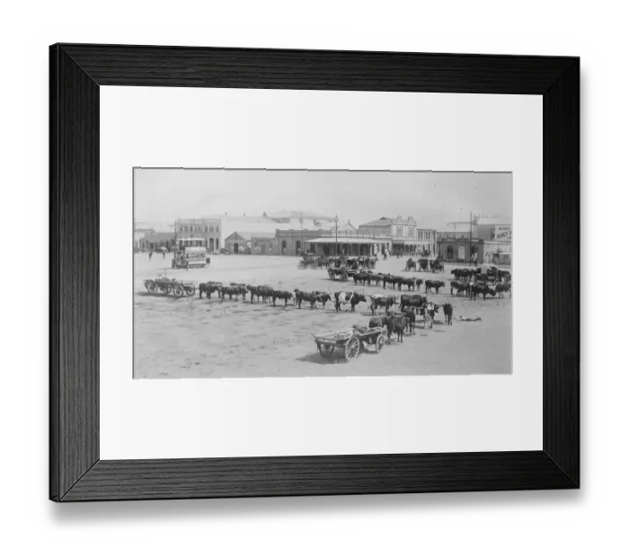 Framed Print : East London, South Africa Market Square 13 April 1922