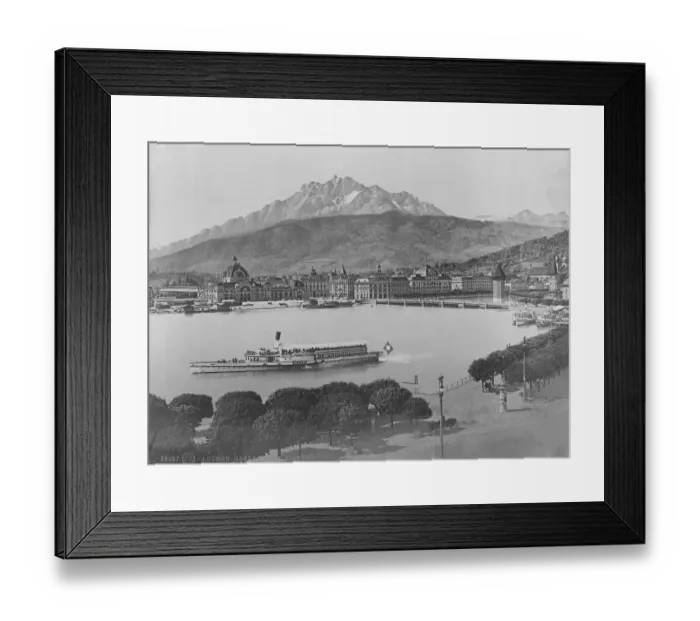 Framed Print : Where the Premier will spend his holiday. A view of Lucerne showing Mount Pilatus Framed Print : Where the Premier will spend his holiday. A view of Lucerne showing Mount Pilatus