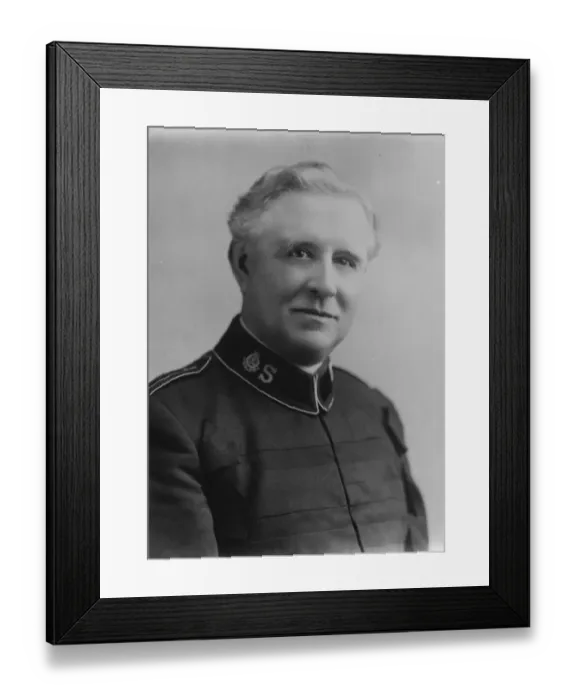 Framed Print : Salvation Army leadership problem. Commissioner E J Higgins. 7 January 1929