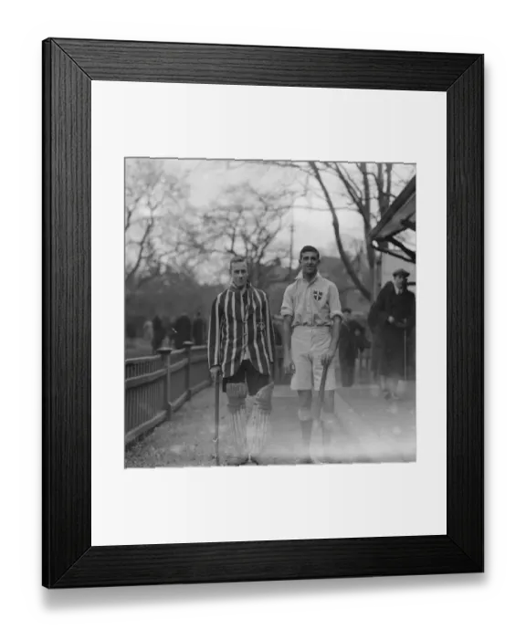 Framed Print : Oxford versus Cambridge hockey at Beckenham. Left, Oxford Captain, W P Phillips Framed Print : Oxford versus Cambridge hockey at Beckenham. Left, Oxford Captain, W P Phillips