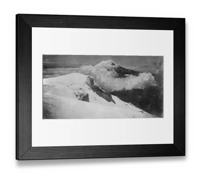 Framed Print : In eruption after a sleep of four hundred years. Popocatepetl, the famous Mexican volcano