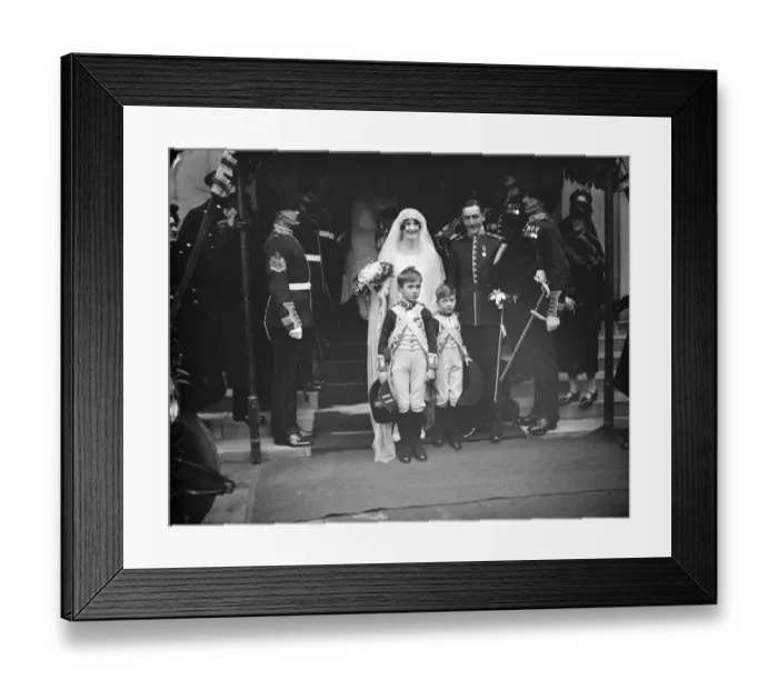 Framed Print : Wedding Mr G Lloyd Verny and Miss J V Smith were married at the Guards Chapel Framed Print : Wedding Mr G Lloyd Verny and Miss J V Smith were married at the Guards Chapel