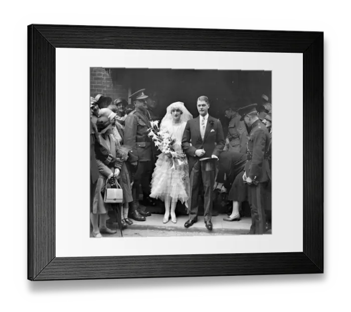 Framed Print : Wedding of Sir Robert Black and Miss Ivy Wilson at Holy Trinity, Brompton, London
