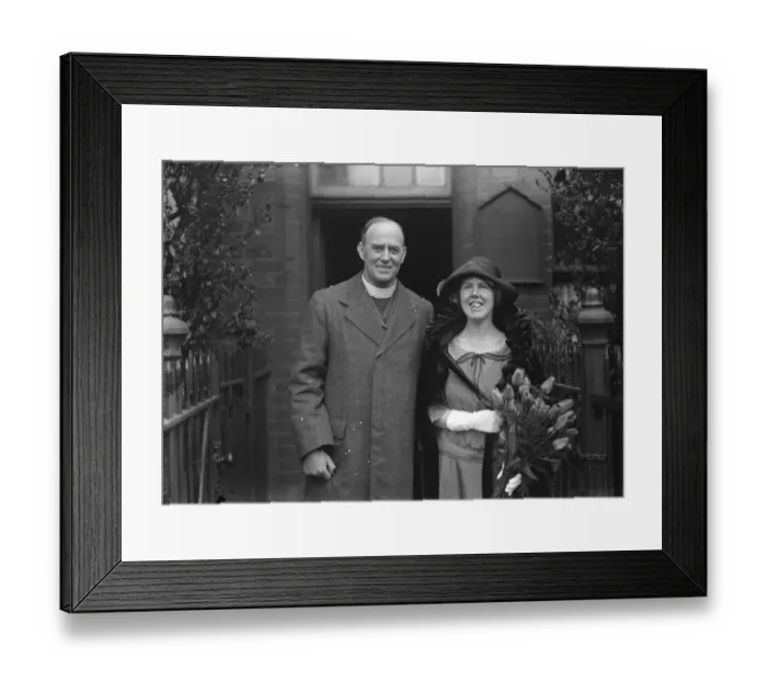 Framed Print : The kings chaplain weds Canon T G Rogers, M C, B D, Vicar of West Ham