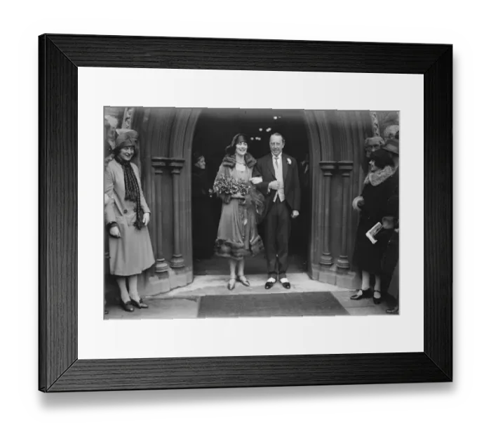 Framed Print : Lady Cynthia Grahams daughter weds. The wedding took place at All Saint s Framed Print : Lady Cynthia Grahams daughter weds. The wedding took place at All Saint s