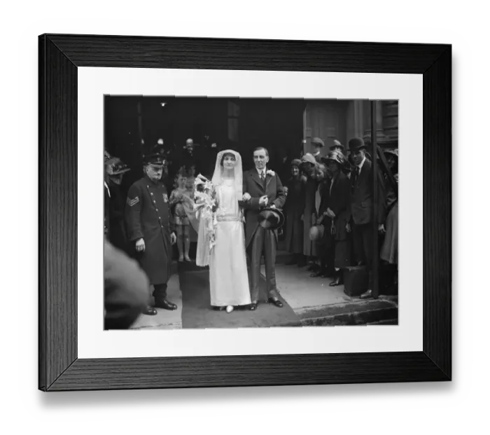 Framed Print : Duke of Leeds daughter weds. The wedding of Lady Gwendolen Godolphin Osborne Framed Print : Duke of Leeds daughter weds. The wedding of Lady Gwendolen Godolphin Osborne
