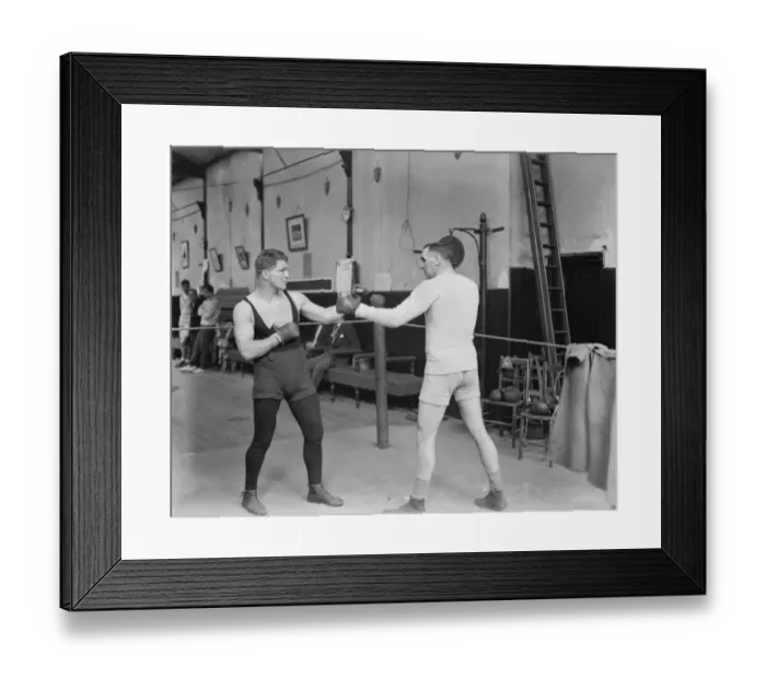 Framed Print : Albert Lloyd ( left ) Sparring with Dick Smith. 1 February 1923 Framed Print : Albert Lloyd ( left ) Sparring with Dick Smith. 1 February 1923
