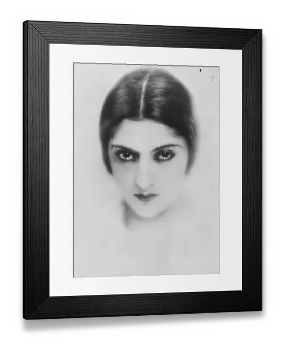 Framed Print : Girl who cannot smile. Mlle Dalbaicin, the French tragedy actress, who, owing