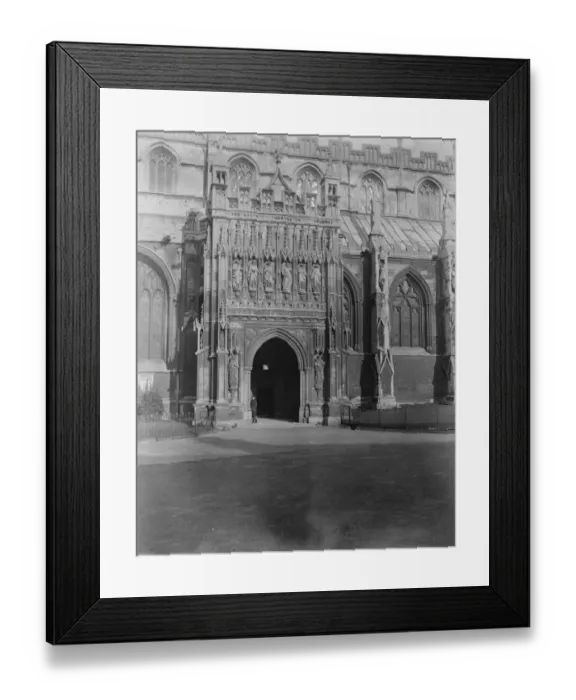 Framed Print : Gloucester Cathedral. South west front. 6 April 1920 Framed Print : Gloucester Cathedral. South west front. 6 April 1920