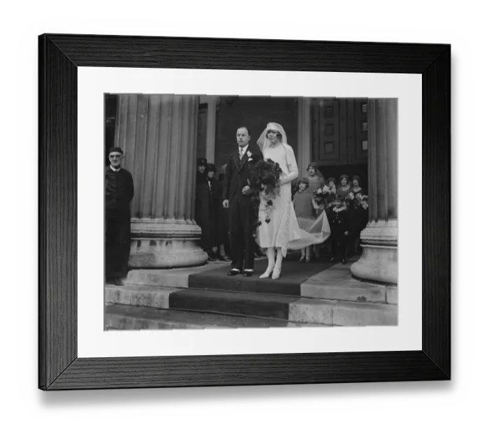 Framed Print : Wedding Mr J Molesworth ST Aubyn and Miss C M Vivian were married at St Peter s, Eton Square Framed Print : Wedding Mr J Molesworth ST Aubyn and Miss C M Vivian were married at St Peter s, Eton Square