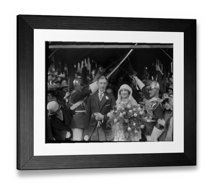 Framed Print : Lord Ilchesters daughter weds. Lady Mary Fox Strangeways, daughter of the Earl Framed Print : Lord Ilchesters daughter weds. Lady Mary Fox Strangeways, daughter of the Earl
