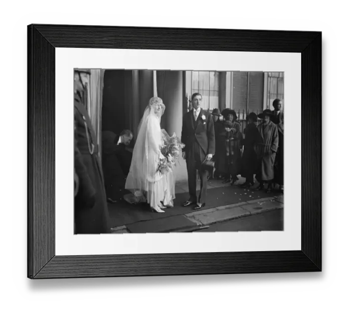 Framed Print : Lady Astors nice weds. The Hon Reginald R Winn and Miss Alice Perkins, niece of Lady Astor Framed Print : Lady Astors nice weds. The Hon Reginald R Winn and Miss Alice Perkins, niece of Lady Astor