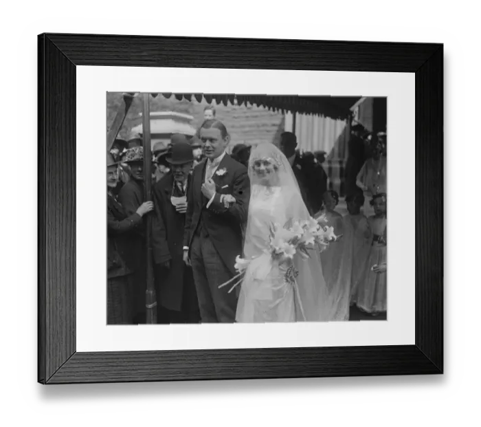 Framed Print : A society wedding. Mr Adrian Es Stokes and Miss Arabella Chisholm were married Framed Print : A society wedding. Mr Adrian Es Stokes and Miss Arabella Chisholm were married