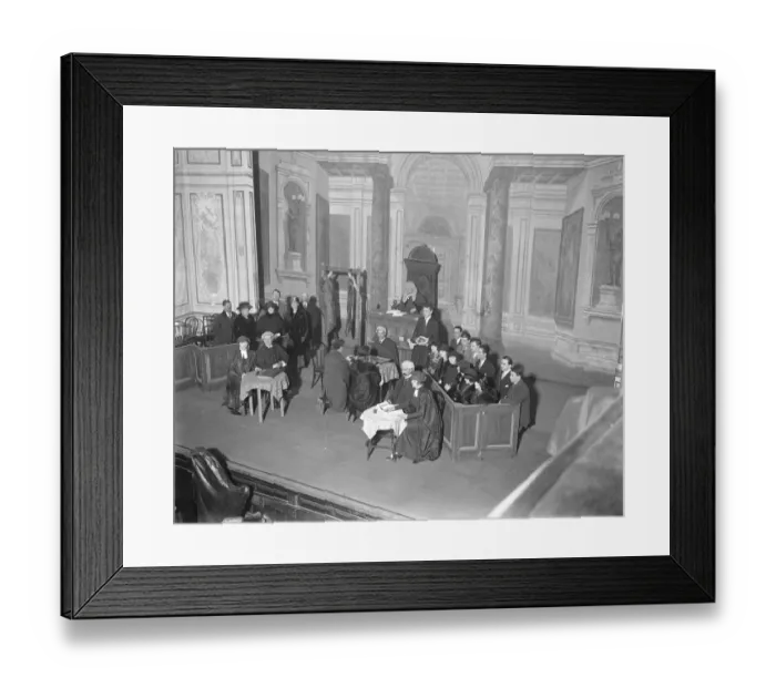 Framed Print : First Dunmow Flitch ceremony in the West End. The ancient ceremony of Dunmow was
