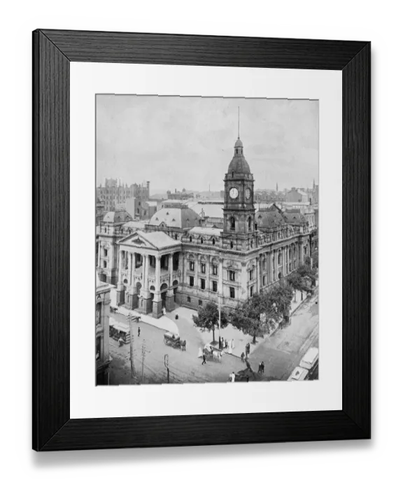 Framed Print : Melbourne Town Hall, Australia. 4 February 1925 Framed Print : Melbourne Town Hall, Australia. 4 February 1925