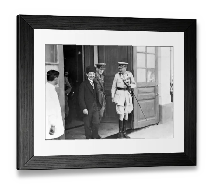 Framed Print : At Constantinople. Ismet Pasha, Col Heywood and Lieut Gen Sir Charles Harrington Framed Print : At Constantinople. Ismet Pasha, Col Heywood and Lieut Gen Sir Charles Harrington