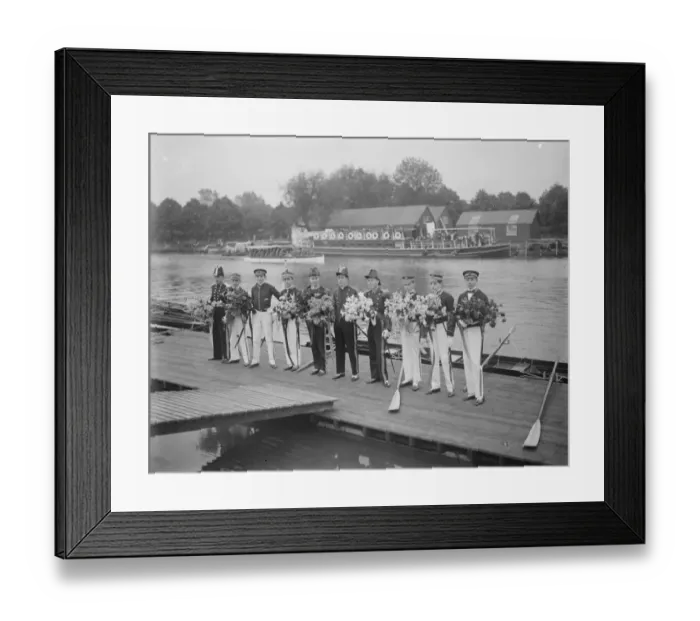 Framed Print : Etons wonderful fourth of June boating pageant Captains and coxswains in their Framed Print : Etons wonderful fourth of June boating pageant Captains and coxswains in their