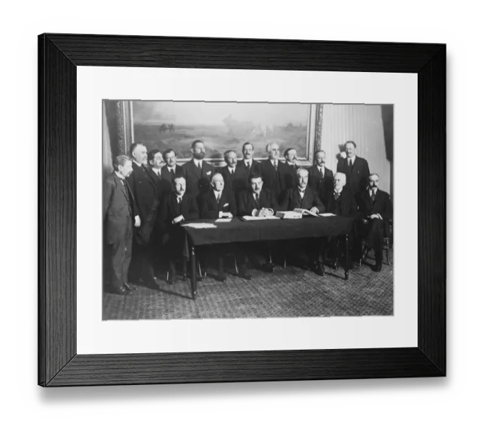 Framed Print : The new French Cabinet M Herriot ( centre ) the new French Premier, with members