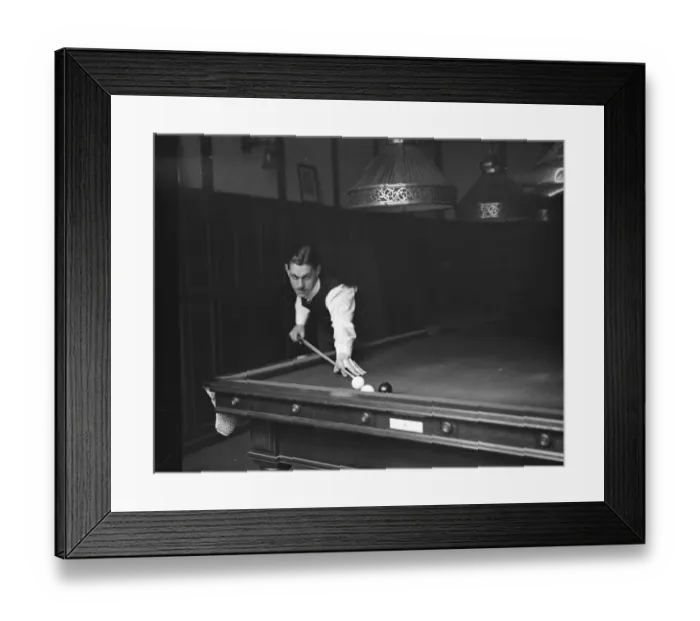 Framed Print : H F E Coles, the Cardiff billiards player at Thurstons 17 February 1927 Framed Print : H F E Coles, the Cardiff billiards player at Thurstons 17 February 1927